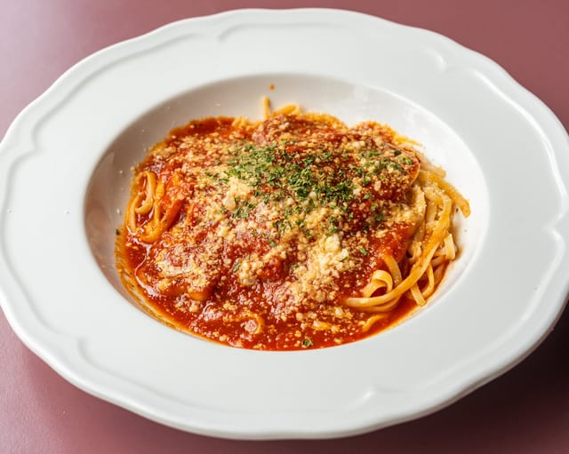 Linguini with Marinara Sauce.