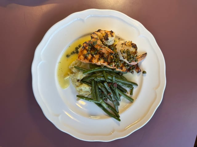 Chargrilled Salmon & Shrimp.